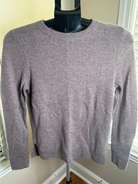 Nordstrom 100% Cashmere Crewneck Sweater Brown Taupe Women’s XS NWT